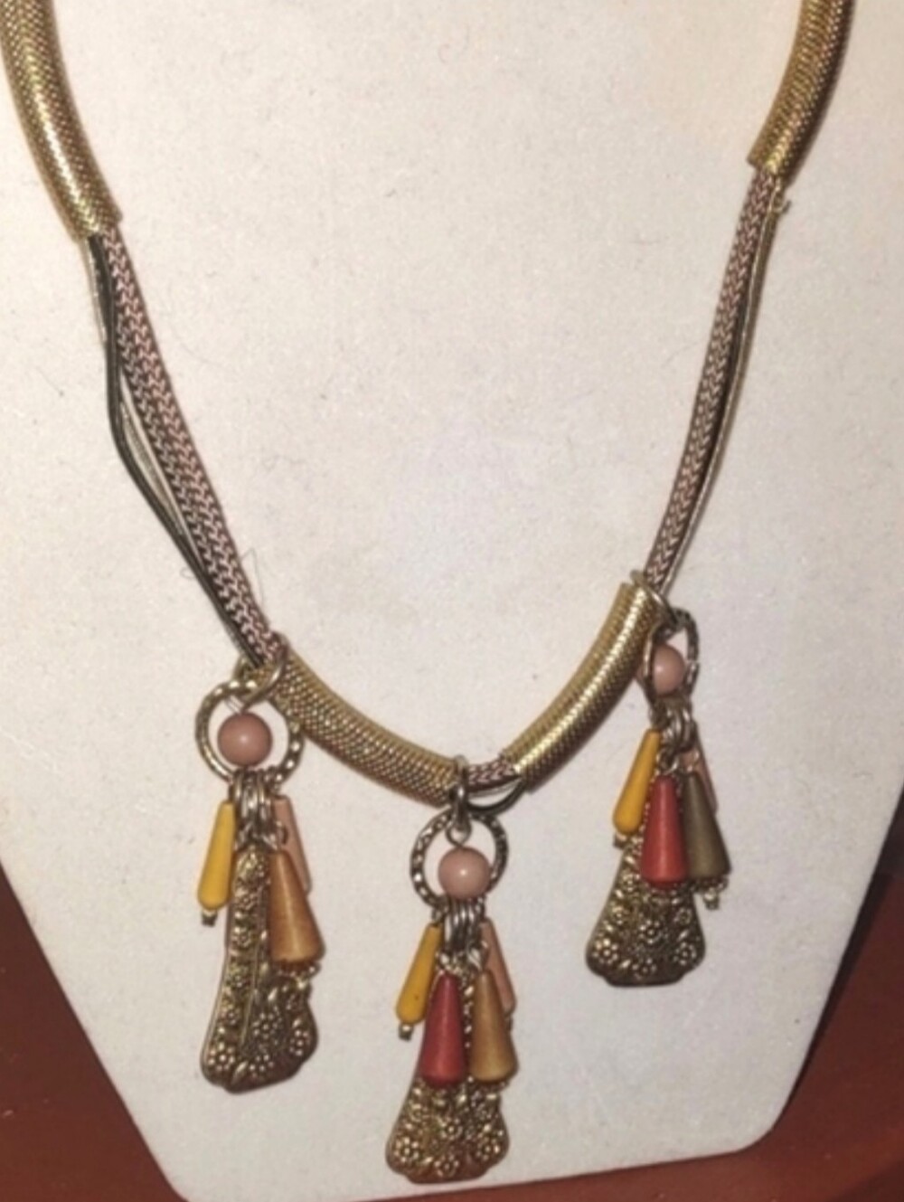 Victorian Style Beads Dangle Drop Corded Necklace (Choice)
